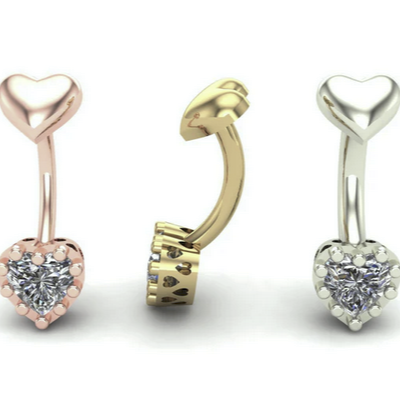 Heart Curved Barbell From Mushroom — M.US.HROOM
