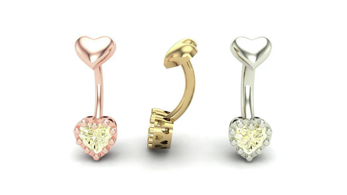 Heart Curved Barbell From Mushroom — M.US.HROOM