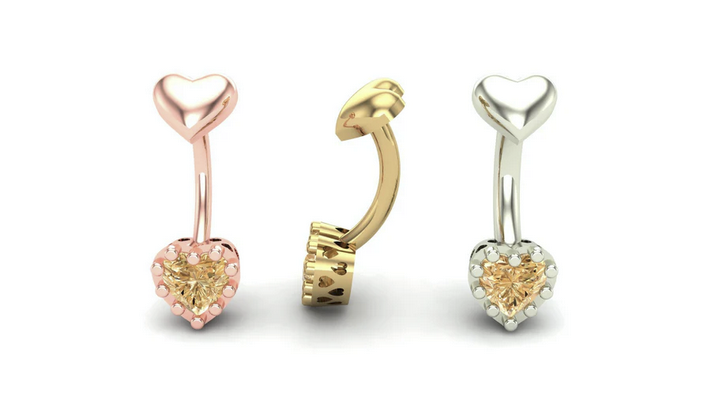 Heart Curved Barbell From Mushroom — M.US.HROOM