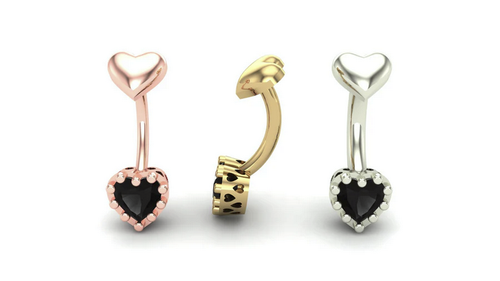 Heart Curved Barbell From Mushroom — M.US.HROOM