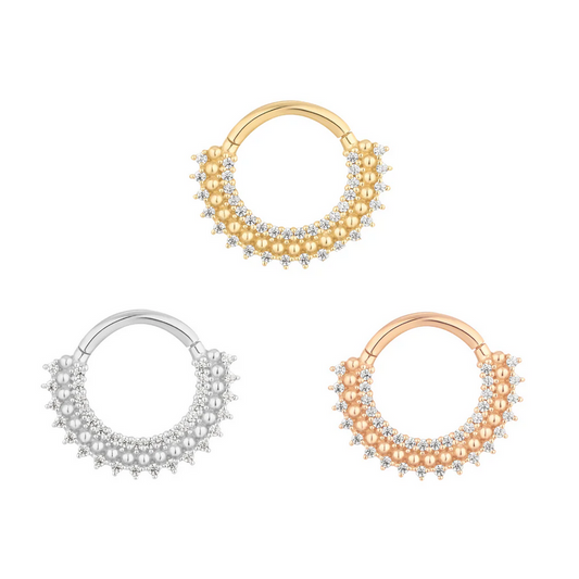 Heart of Gold Clicker with CZ From Buddha