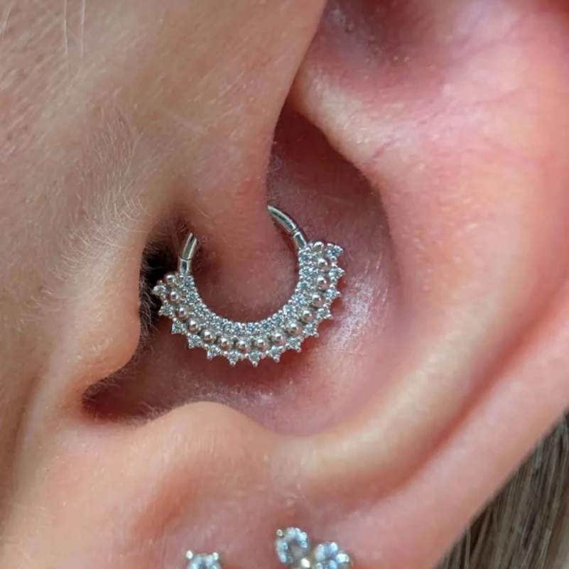 Heart of Gold Clicker with CZ From Buddha