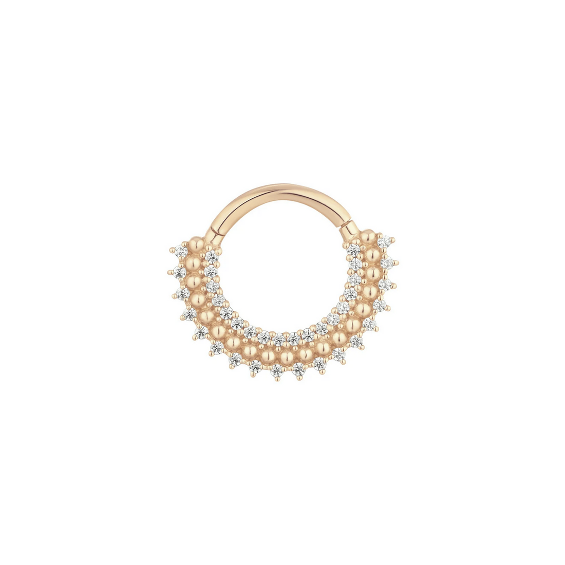 Heart of Gold Clicker with CZ — Buddha