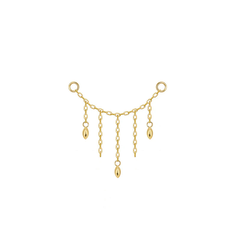 Hera Chain with 3 Marquise Beads — Modern Mood