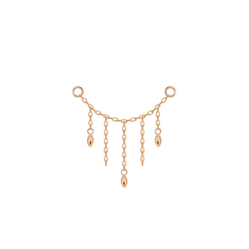 Hera Chain with 3 Marquise Beads — Modern Mood