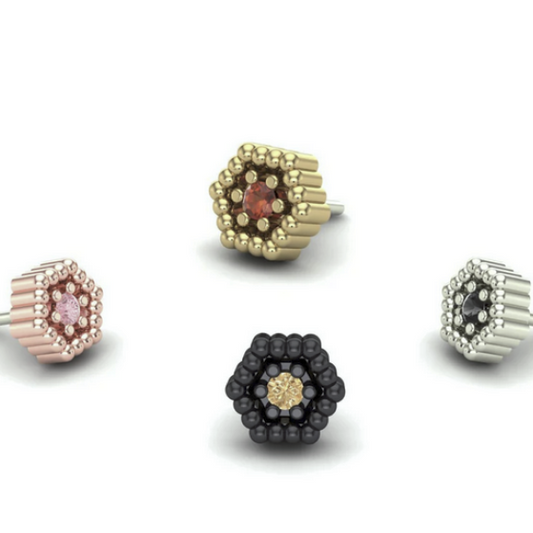Hexagon Beads From Mushroom
