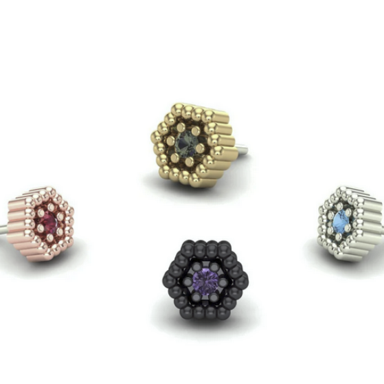 Hexagon Beads From Mushroom