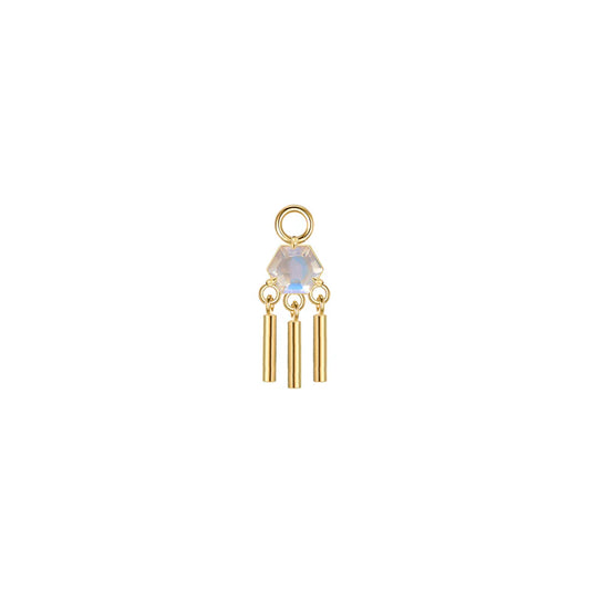 Hexagon Moonstone Windchime Charm from Modern Mood