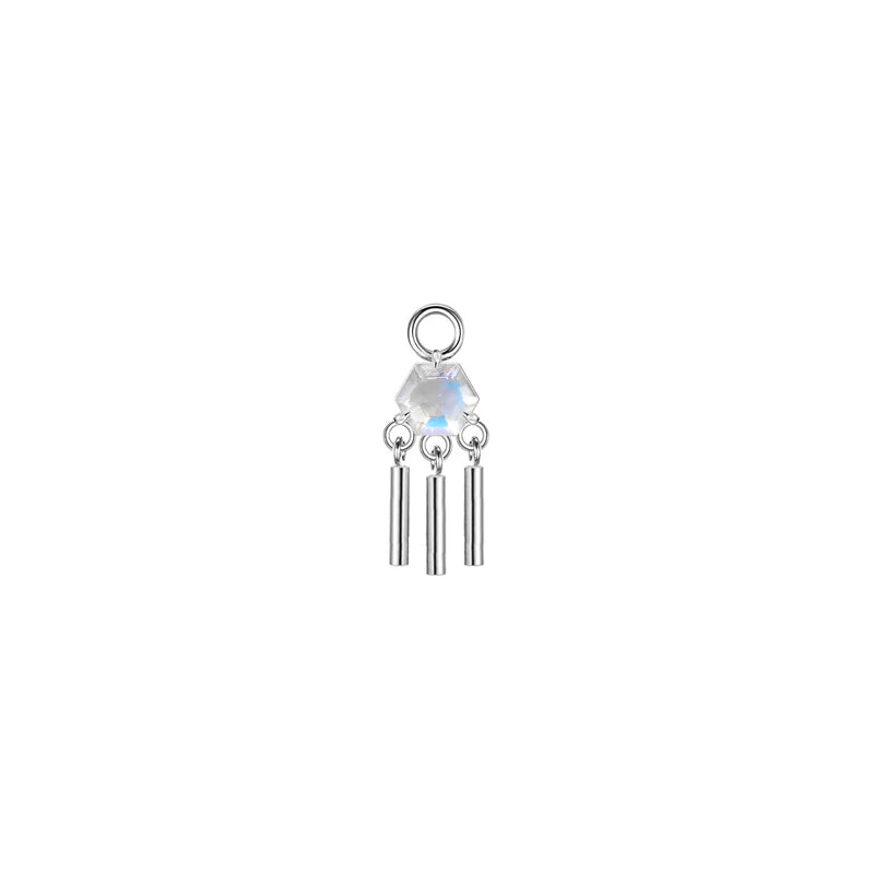 Hexagon Moonstone Windchime Charm — Modern Mood