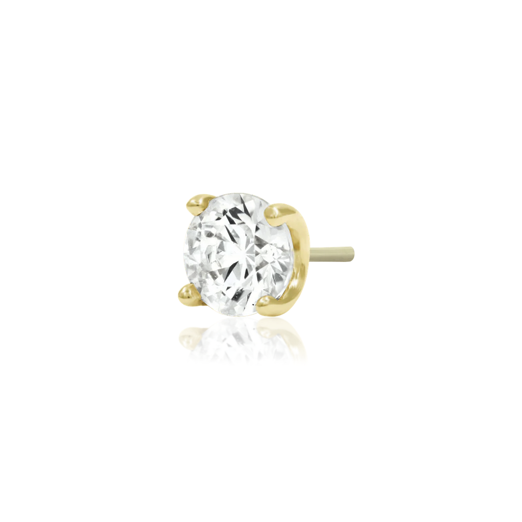 Higher Profile Prong Set CZ — Junipurr