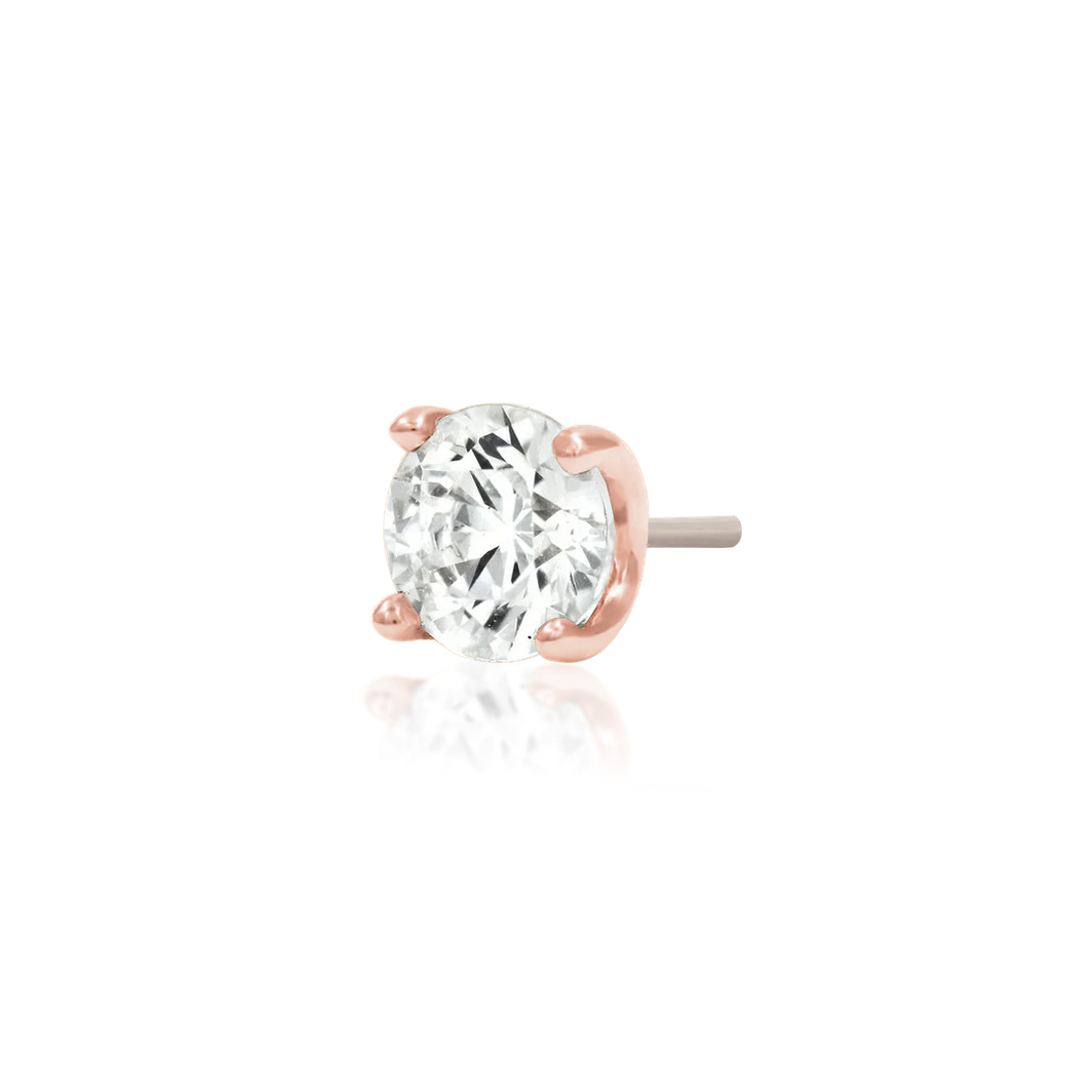Higher Profile Prong Set CZ — Junipurr