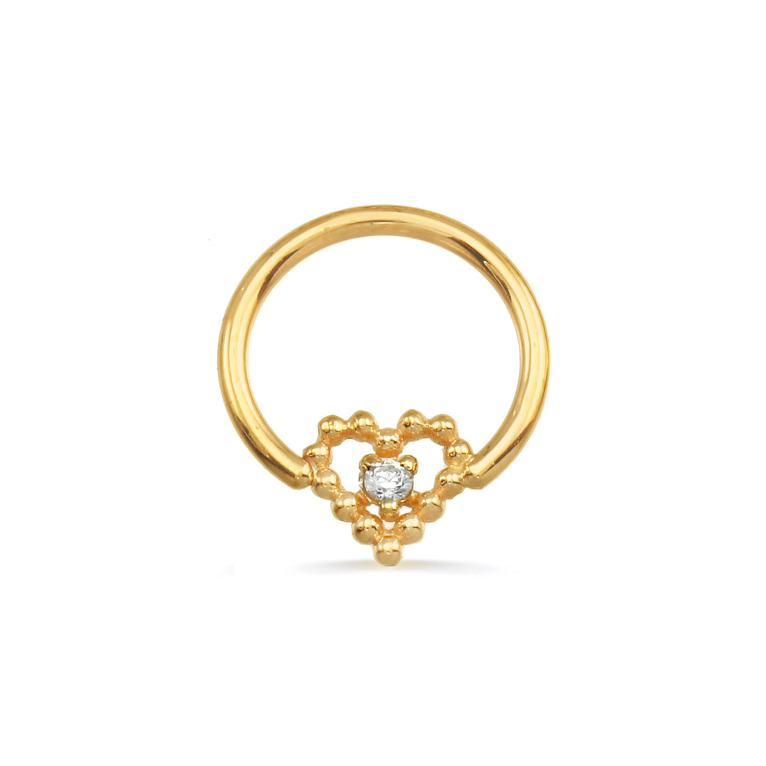 Seamless Ring with Beaded Heart — NorVoch