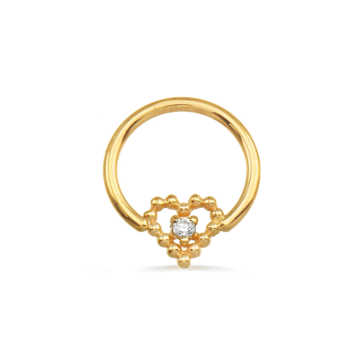 Seamless Ring with Beaded Heart — NorVoch
