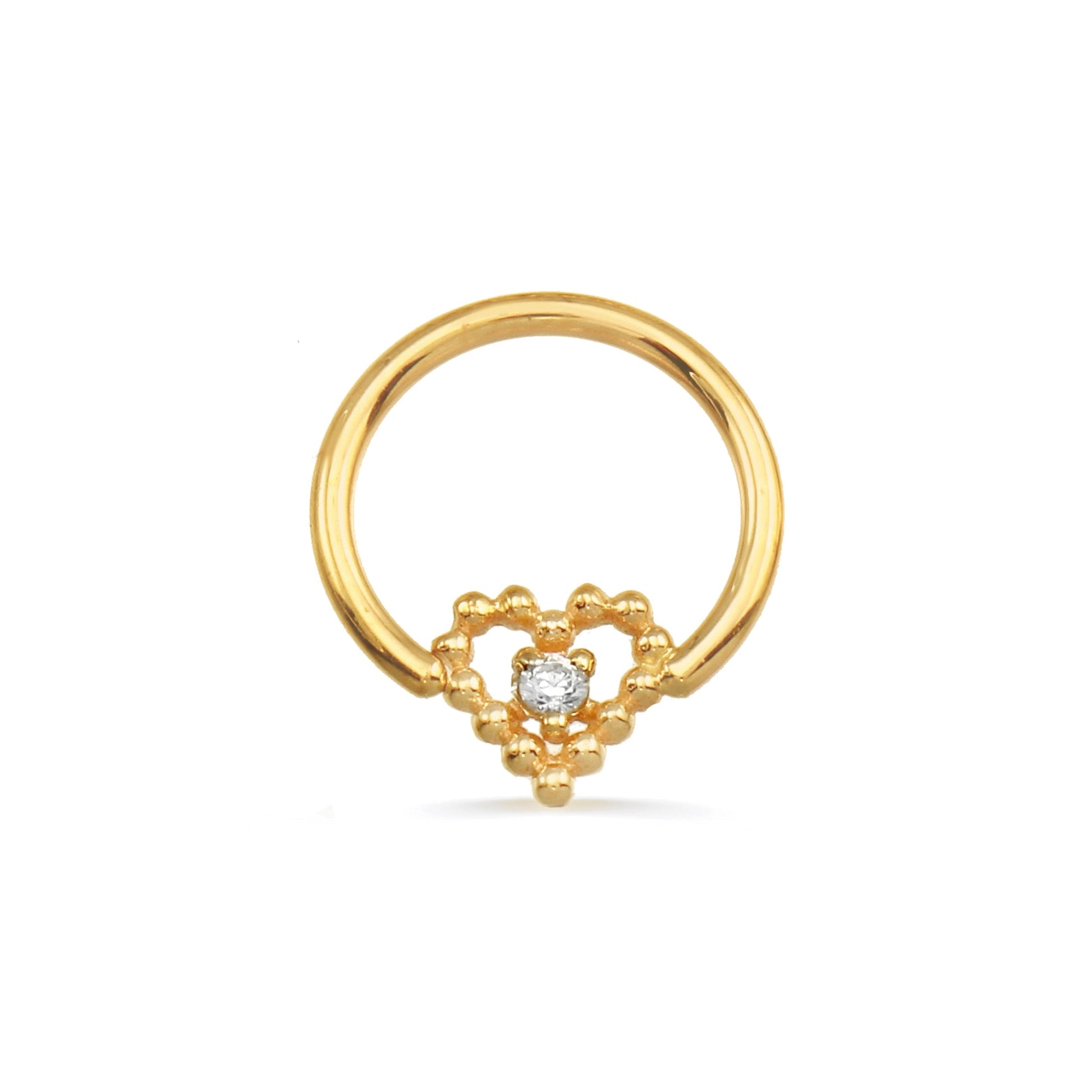 Seamless Ring with Beaded Heart — NorVoch