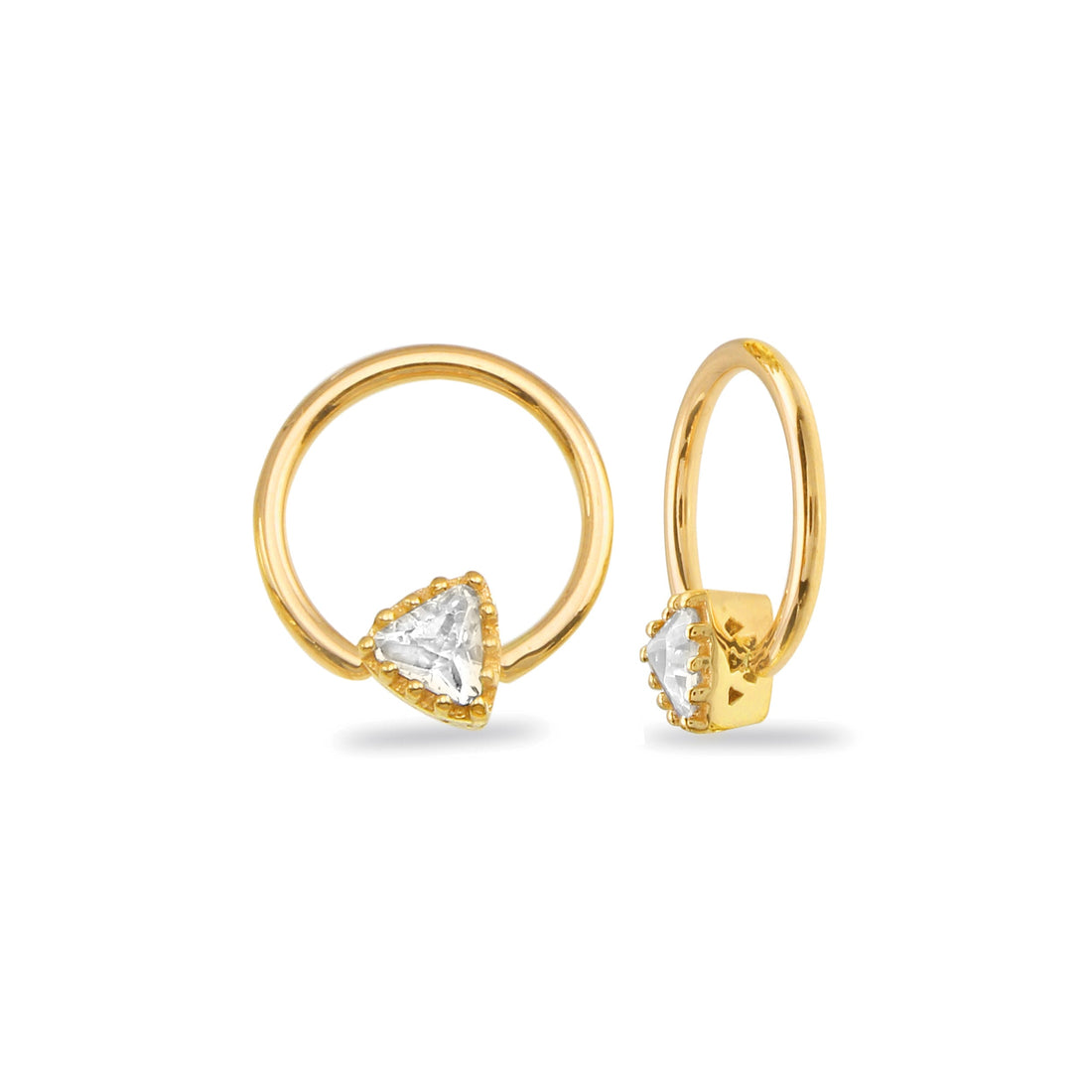 Seamless Ring With Fixed Charming Triangle Prong — NorVoch