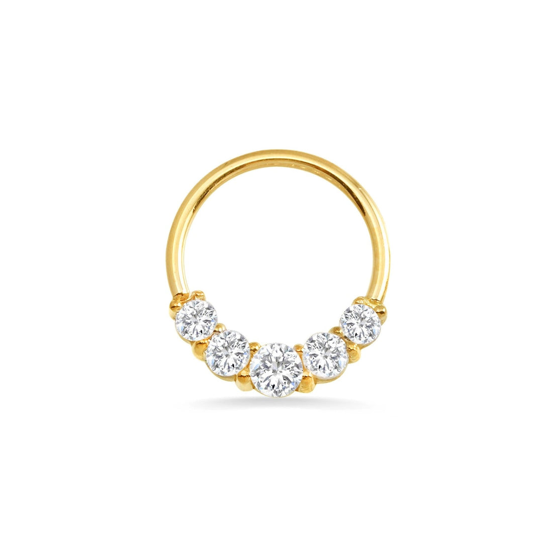 Prong Set 5 Gem Seamless Ring — NorVoch