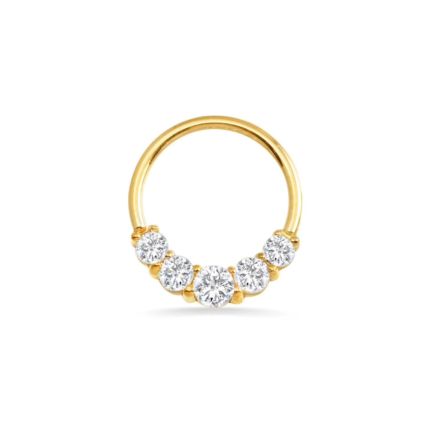 Prong Set 5 Gem Seamless Ring — NorVoch