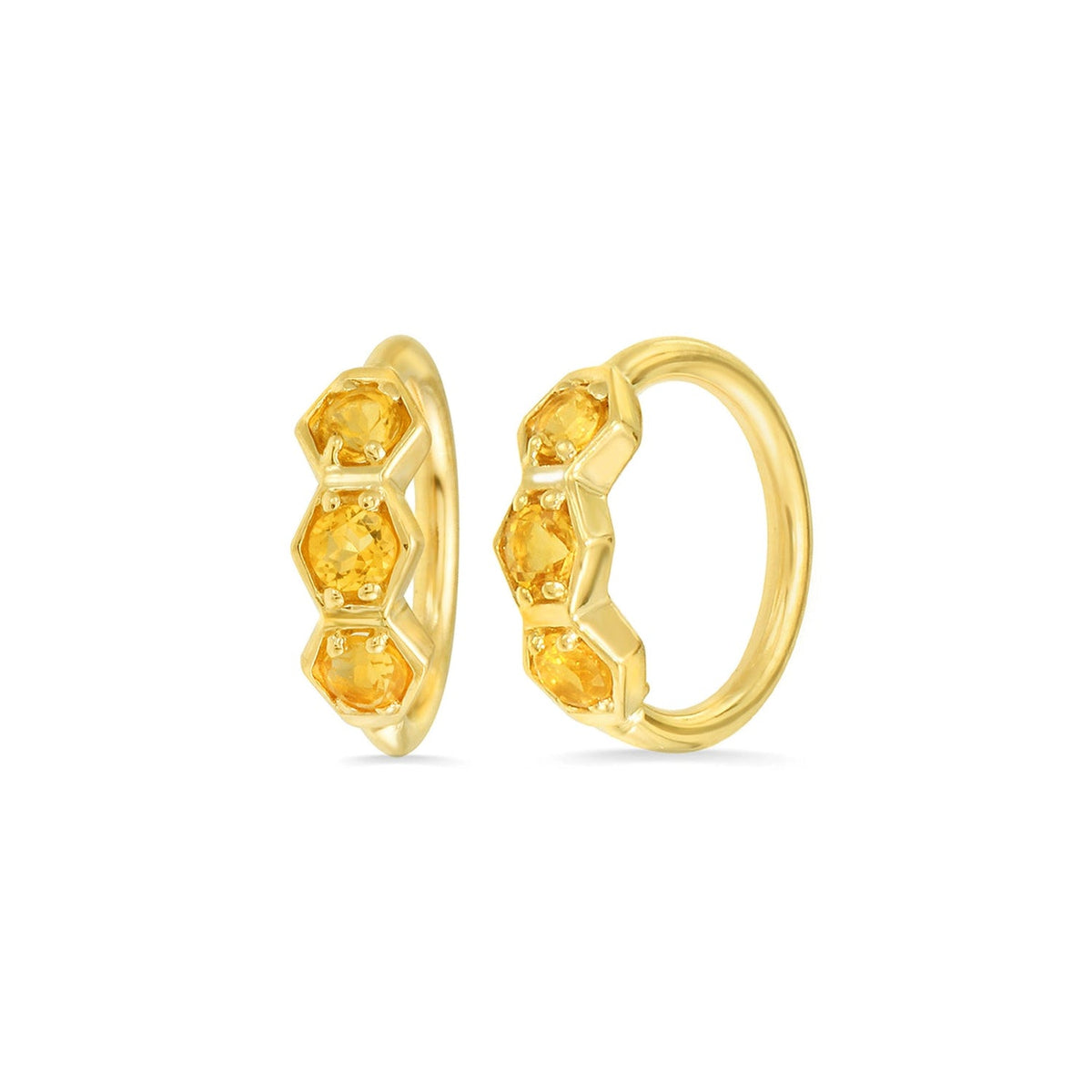 3 Gem Hexagon Seamless Ring — NorVoch