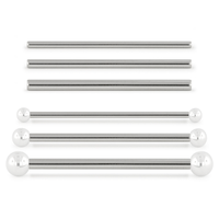 3 Titanium Industrial bars of differing gauges