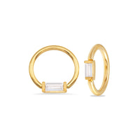 Seamless Ring with Horizontal Fixed Baguette — NorVoch