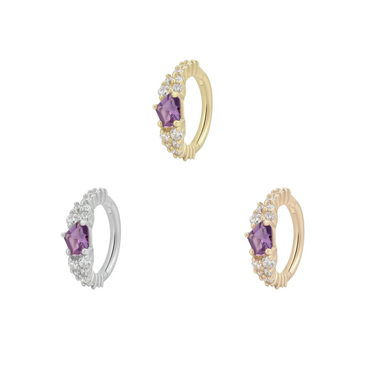 Inspiration Clicker with Amethyst and CZ From Buddha