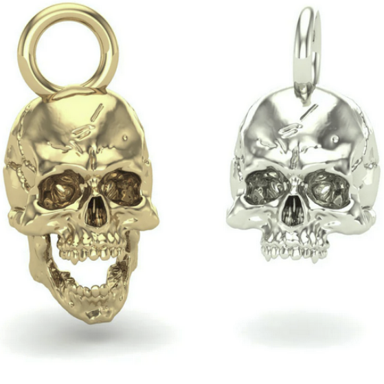 Jaw Motion Skull Charm From Mushroom — M.US.HROOM
