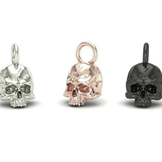 Jaw Motion Skull Charm From Mushroom — M.US.HROOM