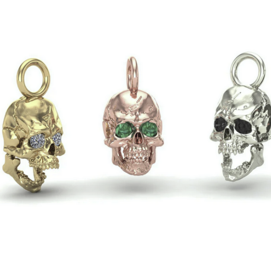 Jaw Motion Skull Charm From Mushroom — M.US.HROOM