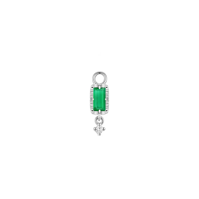 Jessie with Fluted Edge Baguette Charm Faceted Gemstone from Modern Mood