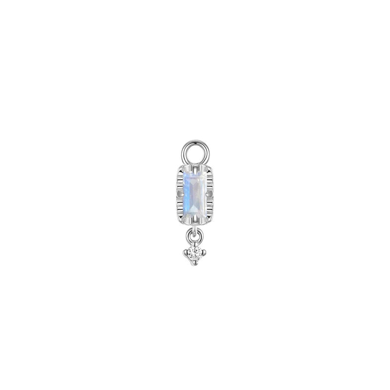 Jessie with Fluted Edge Baguette Charm Faceted Gemstone from Modern Mood