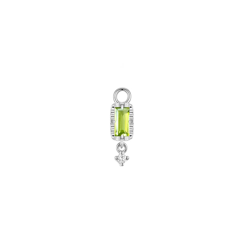 Jessie with Fluted Edge Baguette Charm Faceted Gemstone from Modern Mood