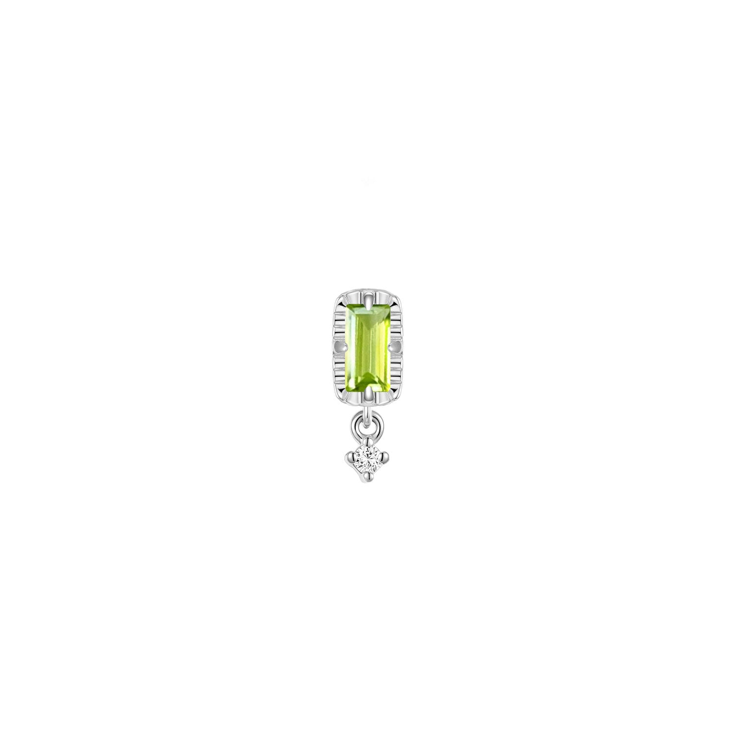 Jessie with Fluted Edge Baguette - Faceted Gemstone