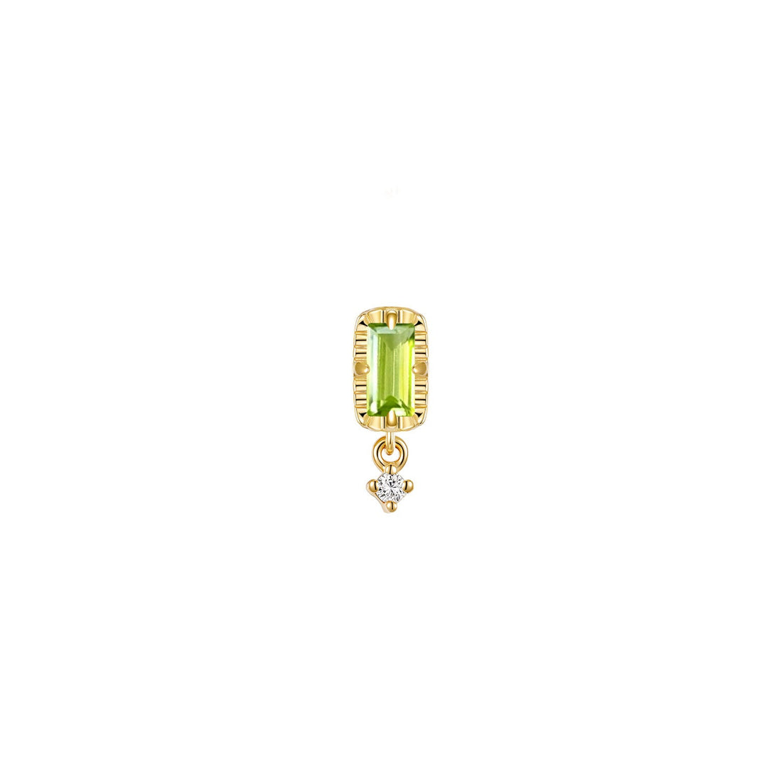 Jessie with Fluted Edge Baguette - Faceted Gemstone