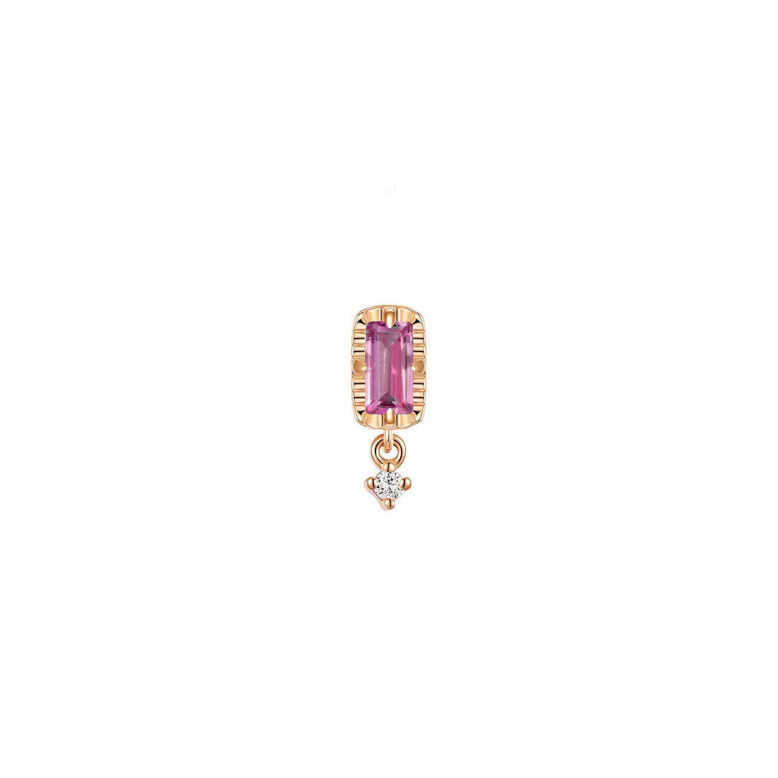 Jessie with Fluted Edge Baguette - Faceted Gemstone
