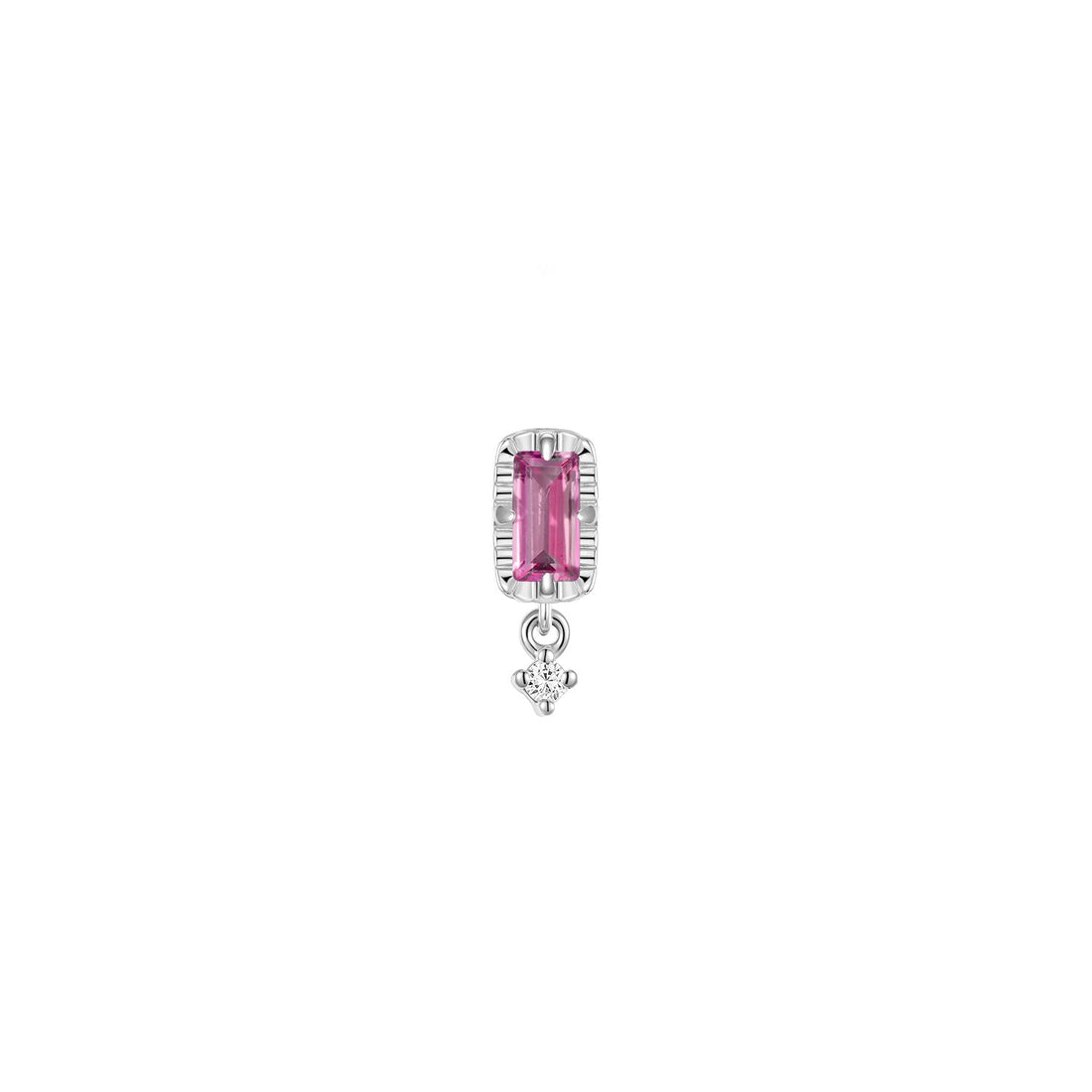 Jessie with Fluted Edge Baguette - Faceted Gemstone