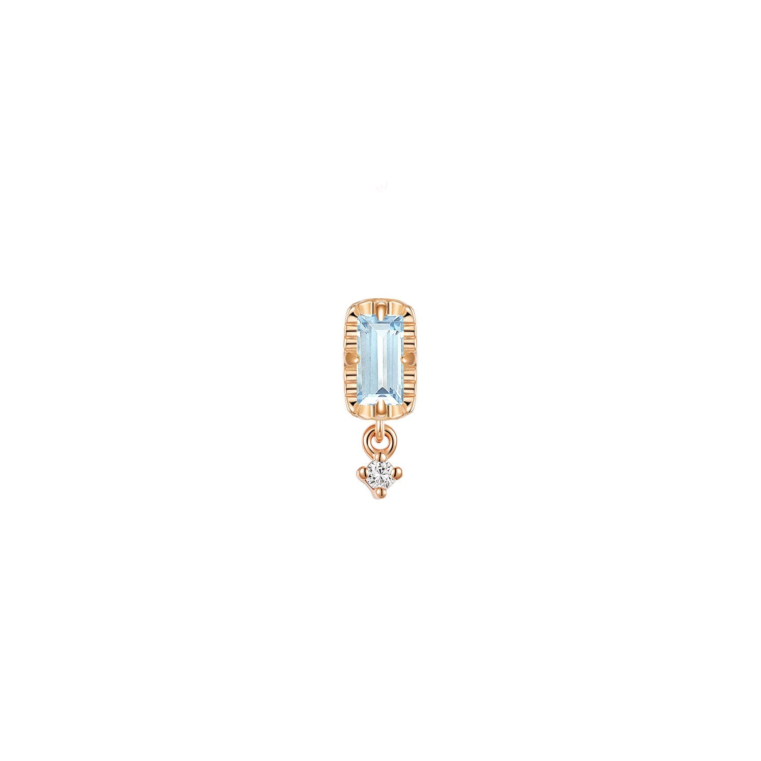 Jessie with Fluted Edge Baguette - Faceted Gemstone