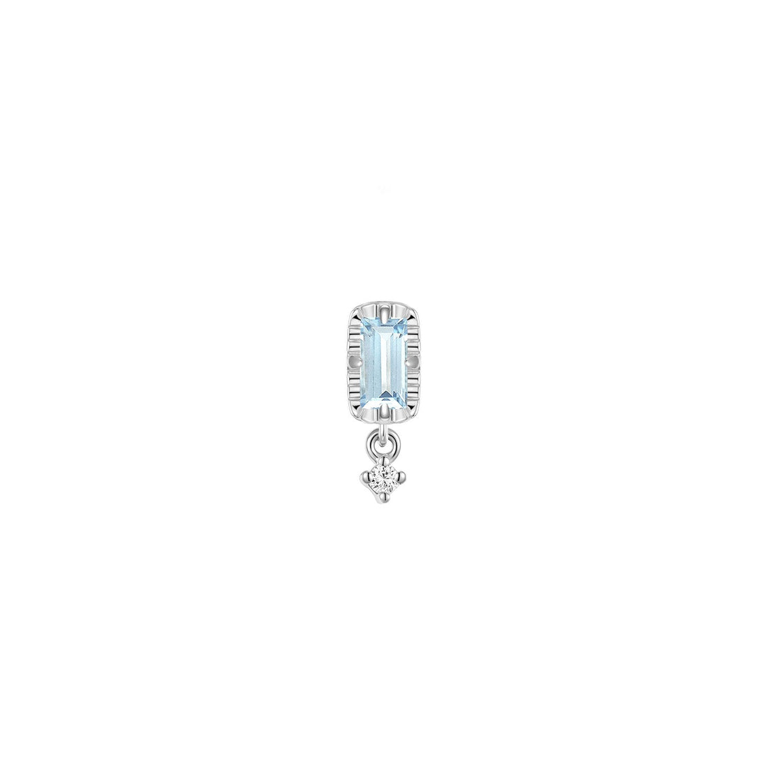 Jessie with Fluted Edge Baguette - Faceted Gemstone