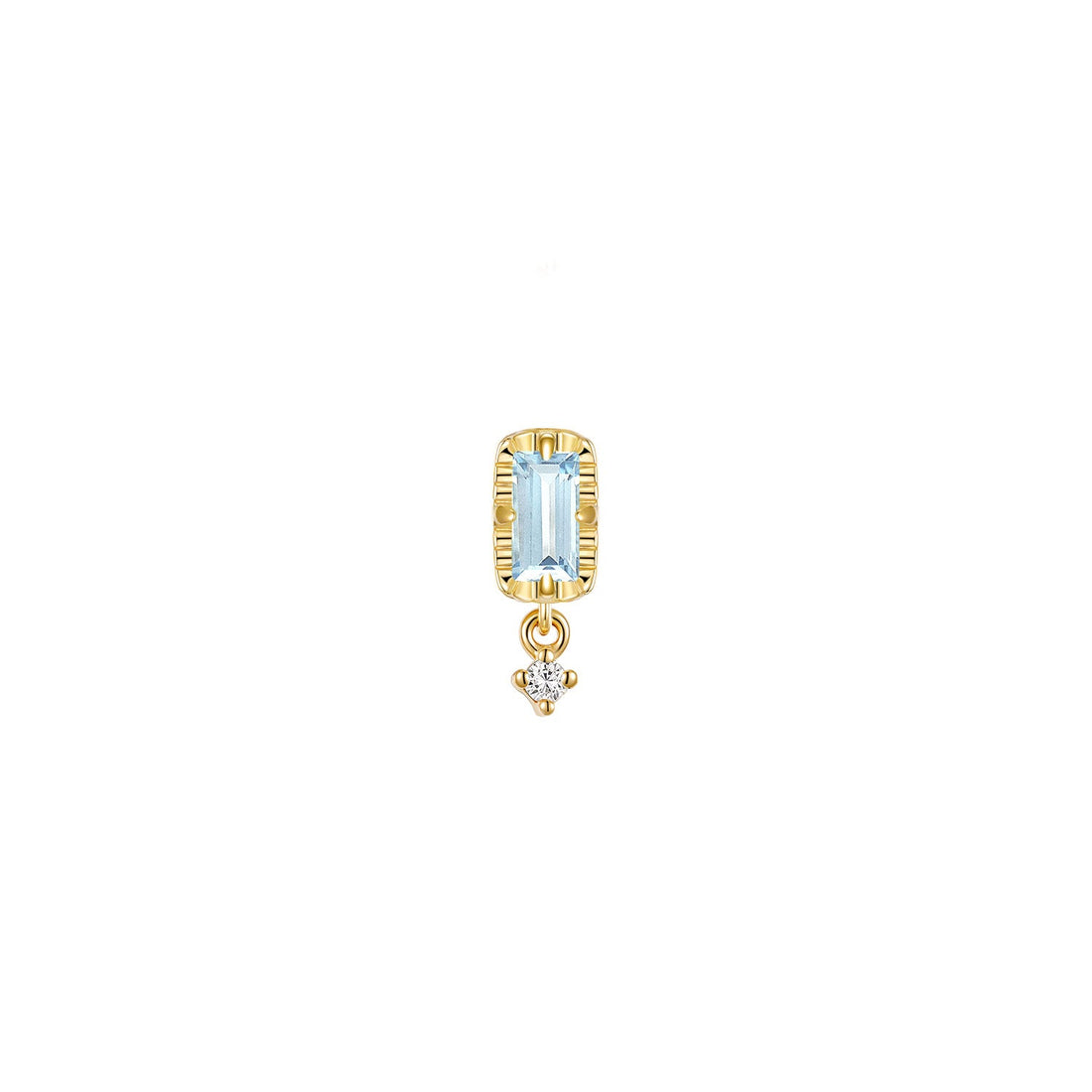 Jessie with Fluted Edge Baguette - Faceted Gemstone