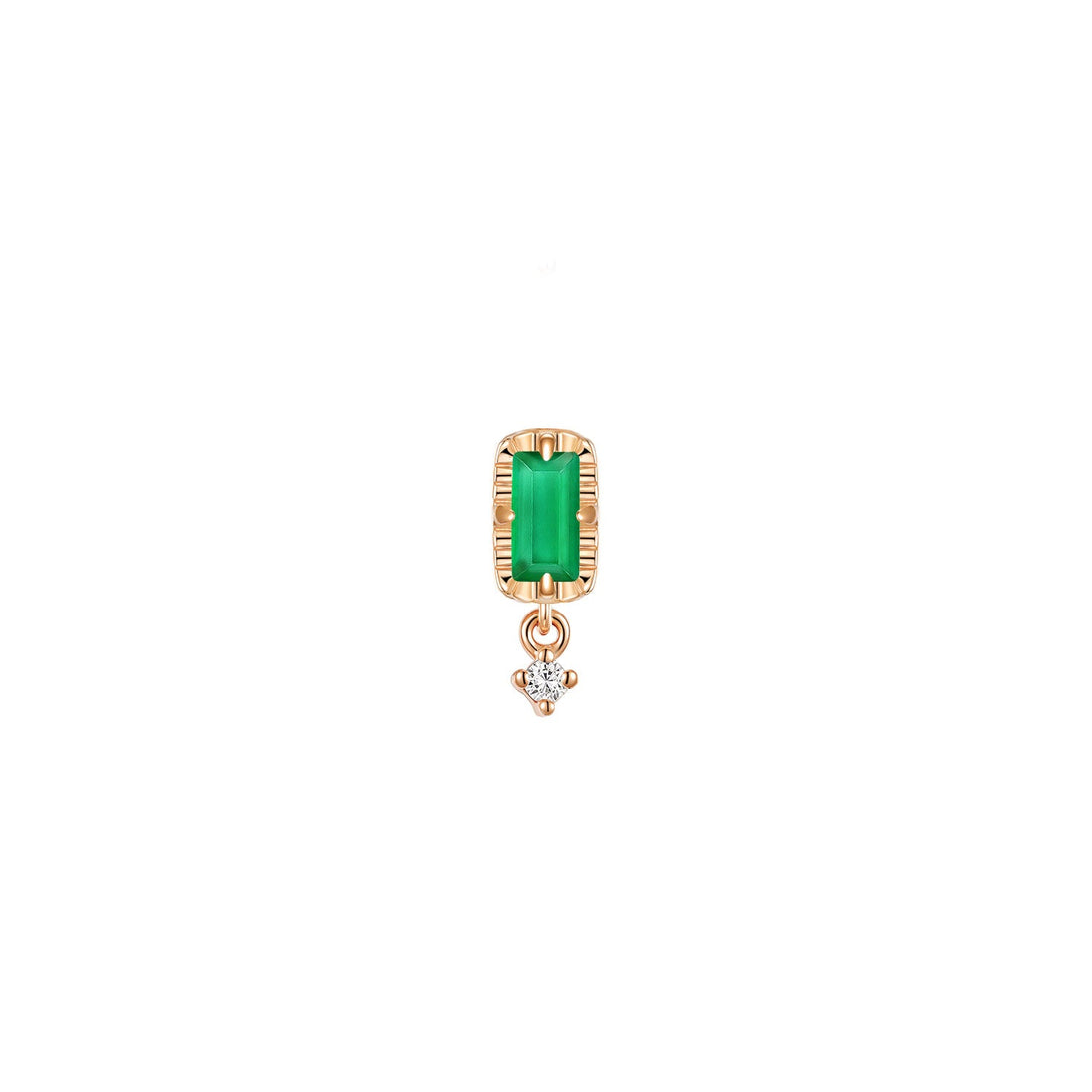 Jessie with Fluted Edge Baguette - Faceted Gemstone