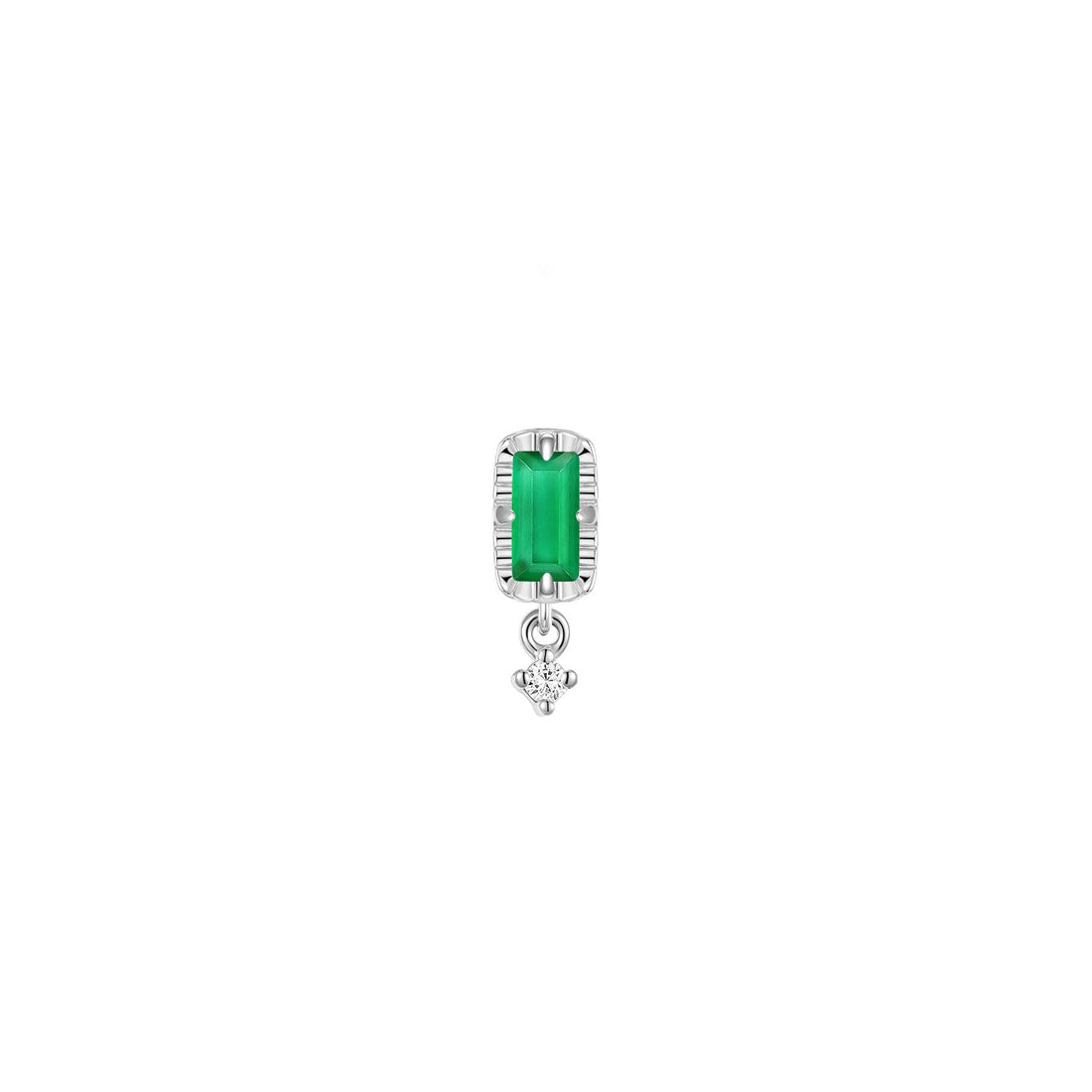 Jessie with Fluted Edge Baguette - Faceted Gemstone