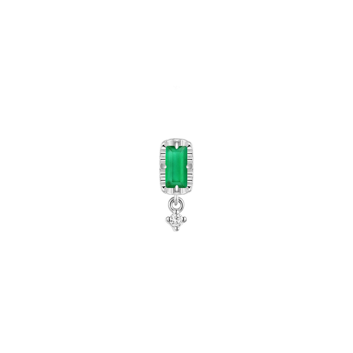 Jessie with Fluted Edge Baguette - Faceted Gemstone