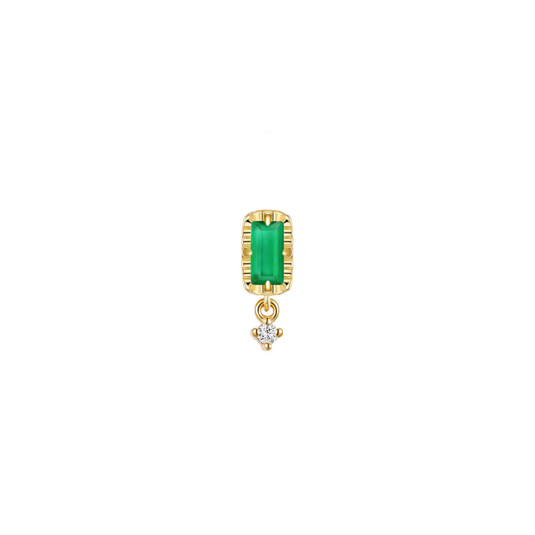 Jessie with Fluted Edge Baguette - Faceted Gemstone