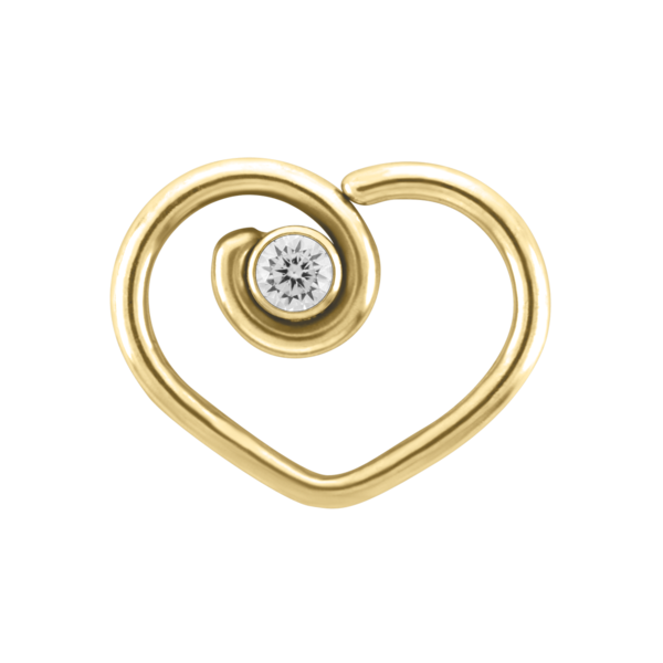 Gold Divine™ Heart With Gemstone