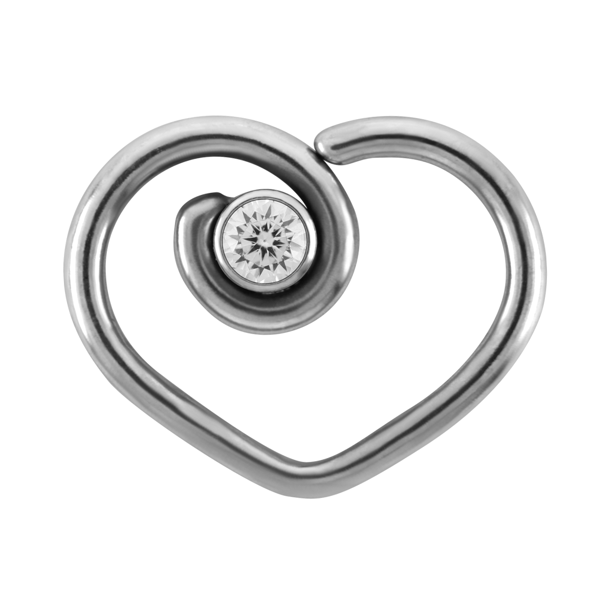 Niobium Divine™ Heart With Gemstone