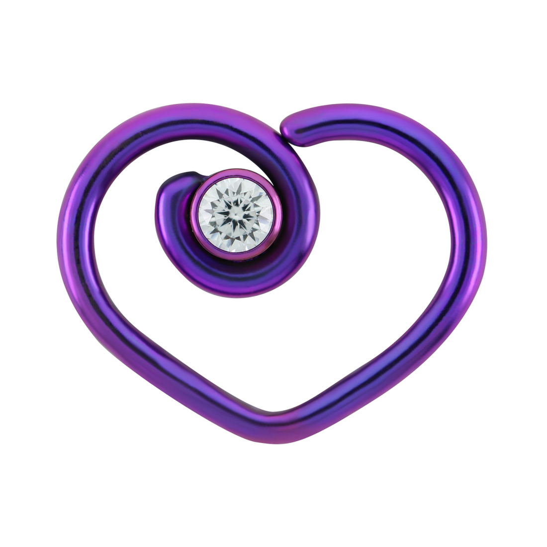 Titanium Divine™ Heart With Gemstone