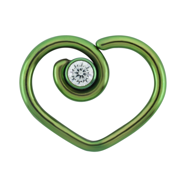 Titanium Divine™ Heart With Gemstone