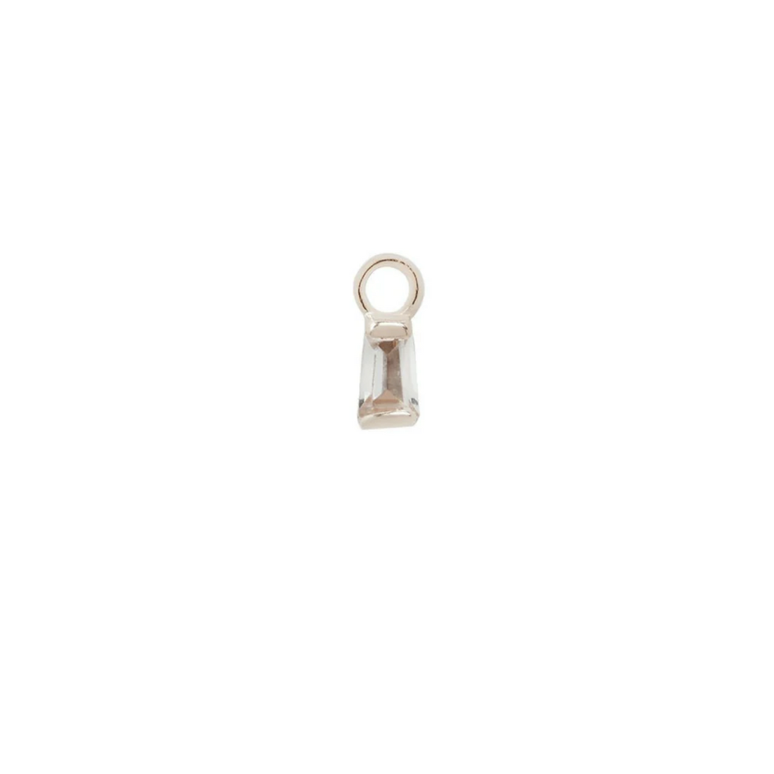 La Madeleine Baguette Charm with White Topaz From Buddha