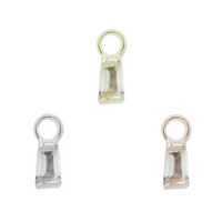 La Madeleine Baguette Charm with White Topaz From Buddha