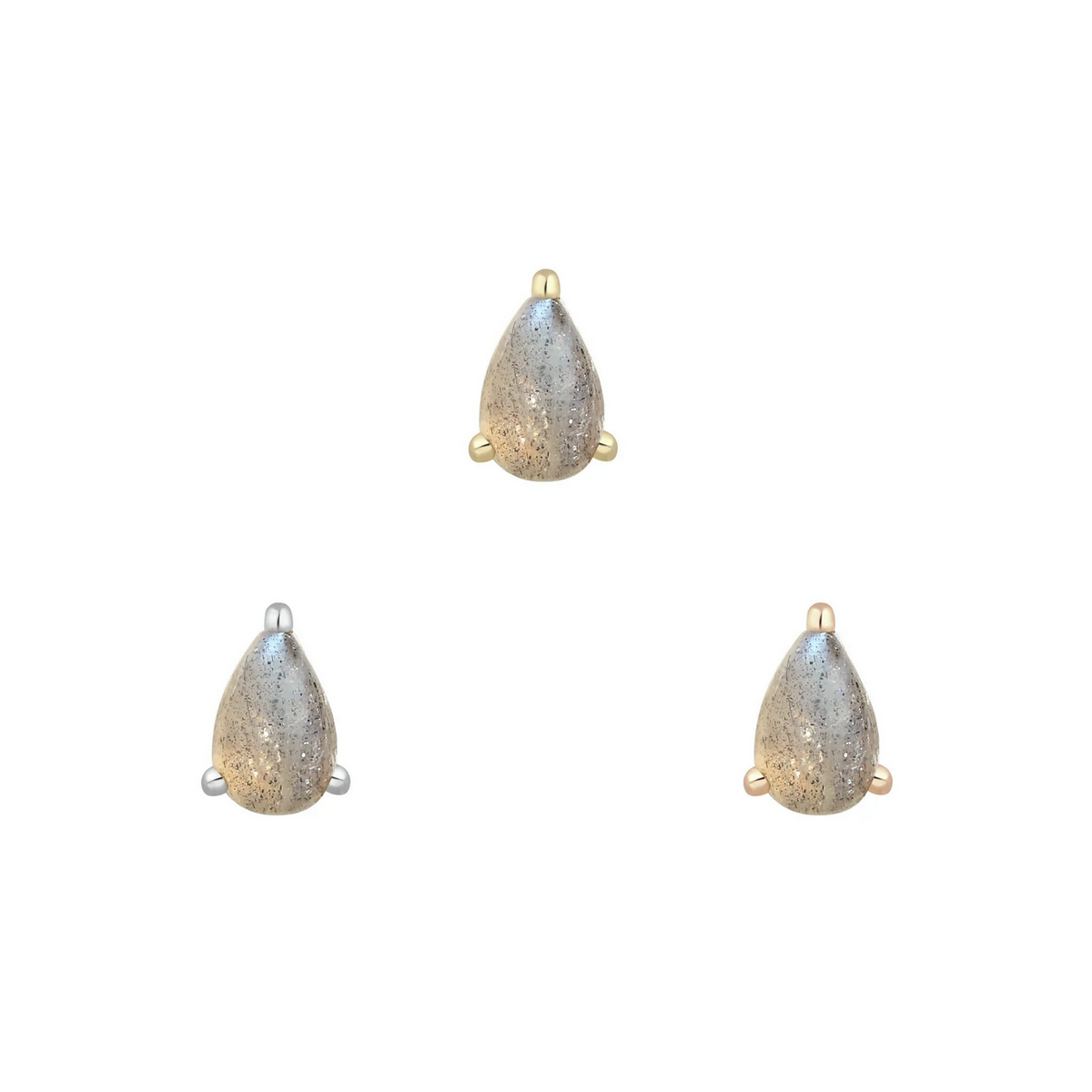 Prong Pear with Labradorite — Buddha