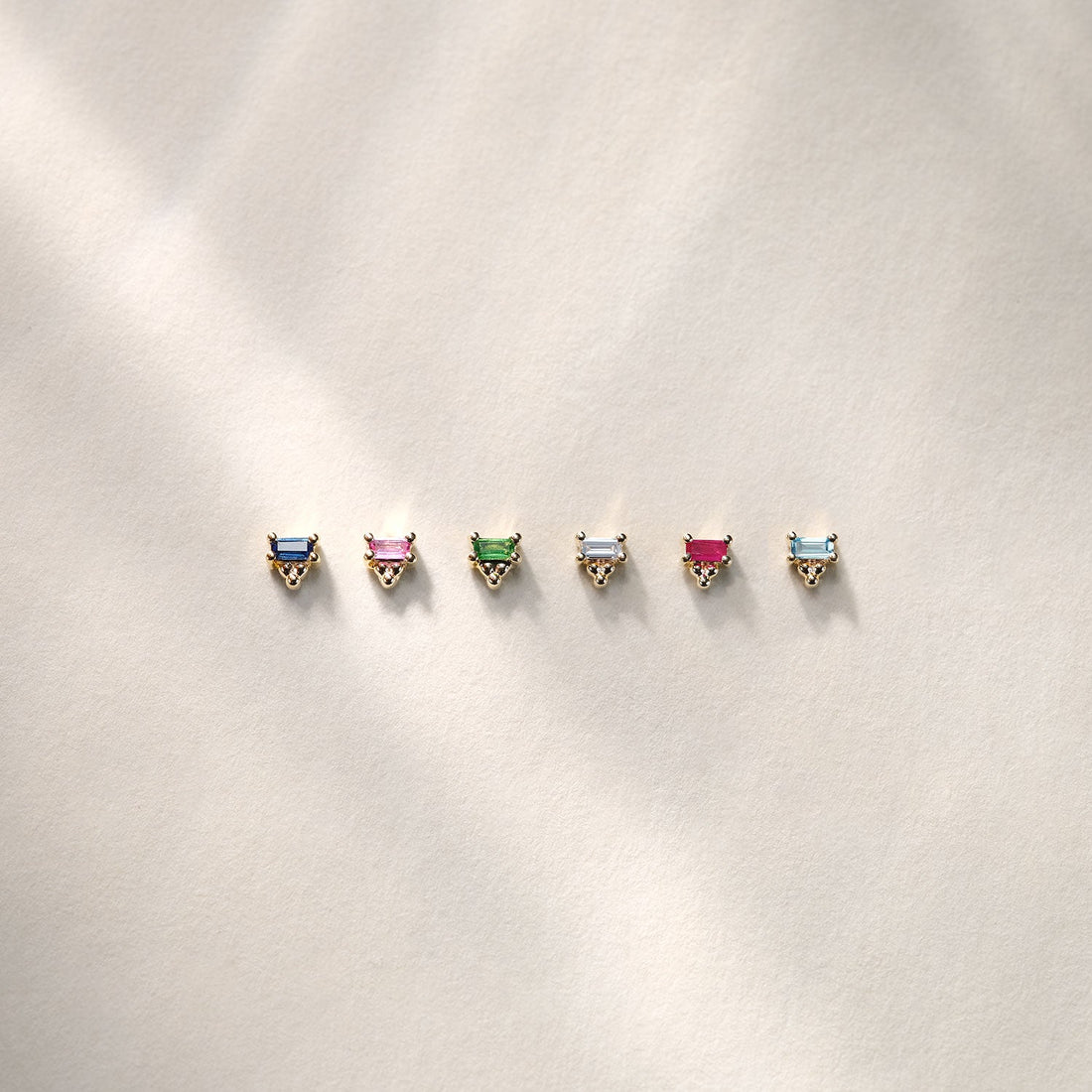 Lex - Prong Set East-West Baguette Colored Gemstone